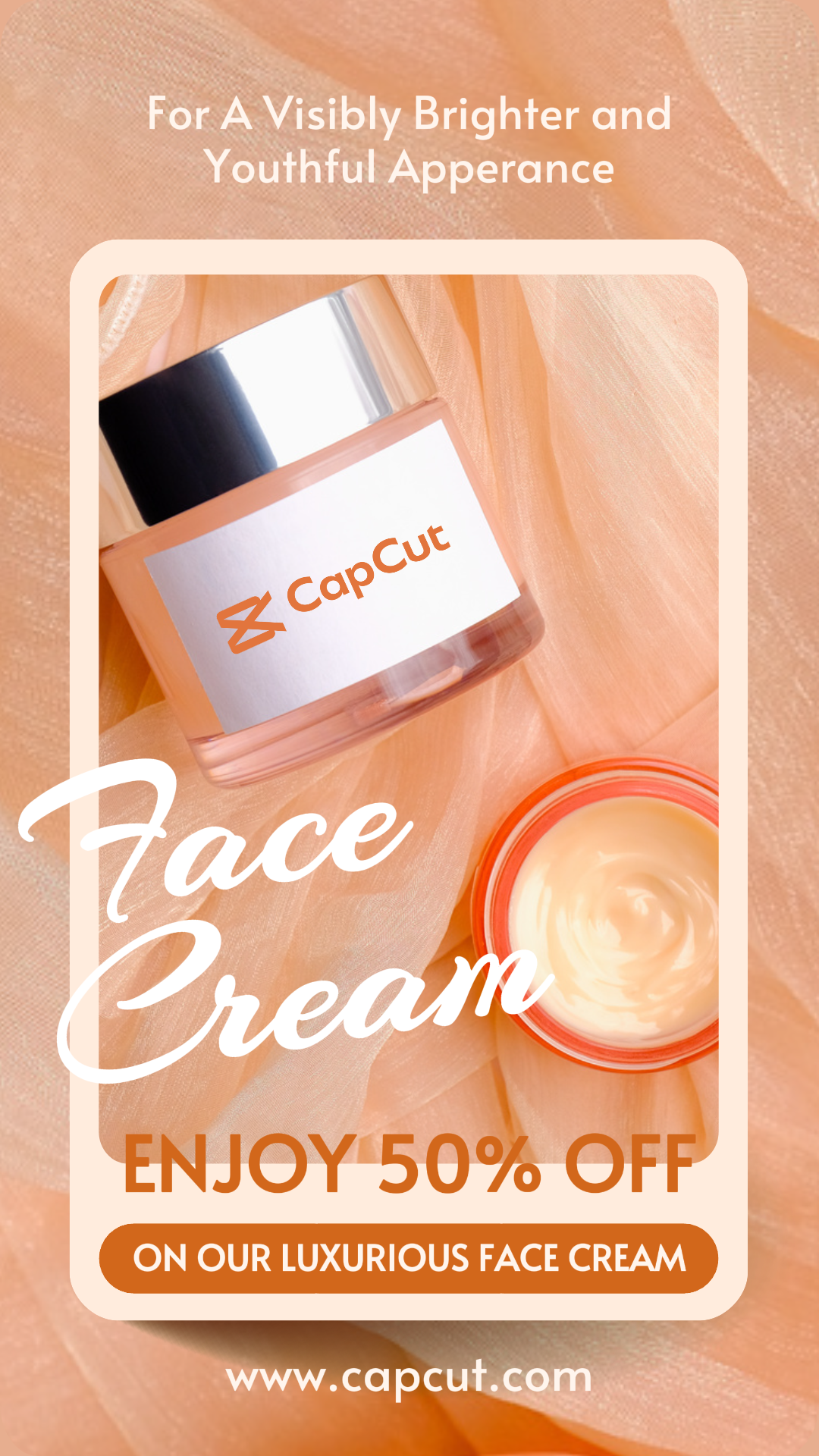 Promoção de cuidados de beleza Creme facial História do Instagram