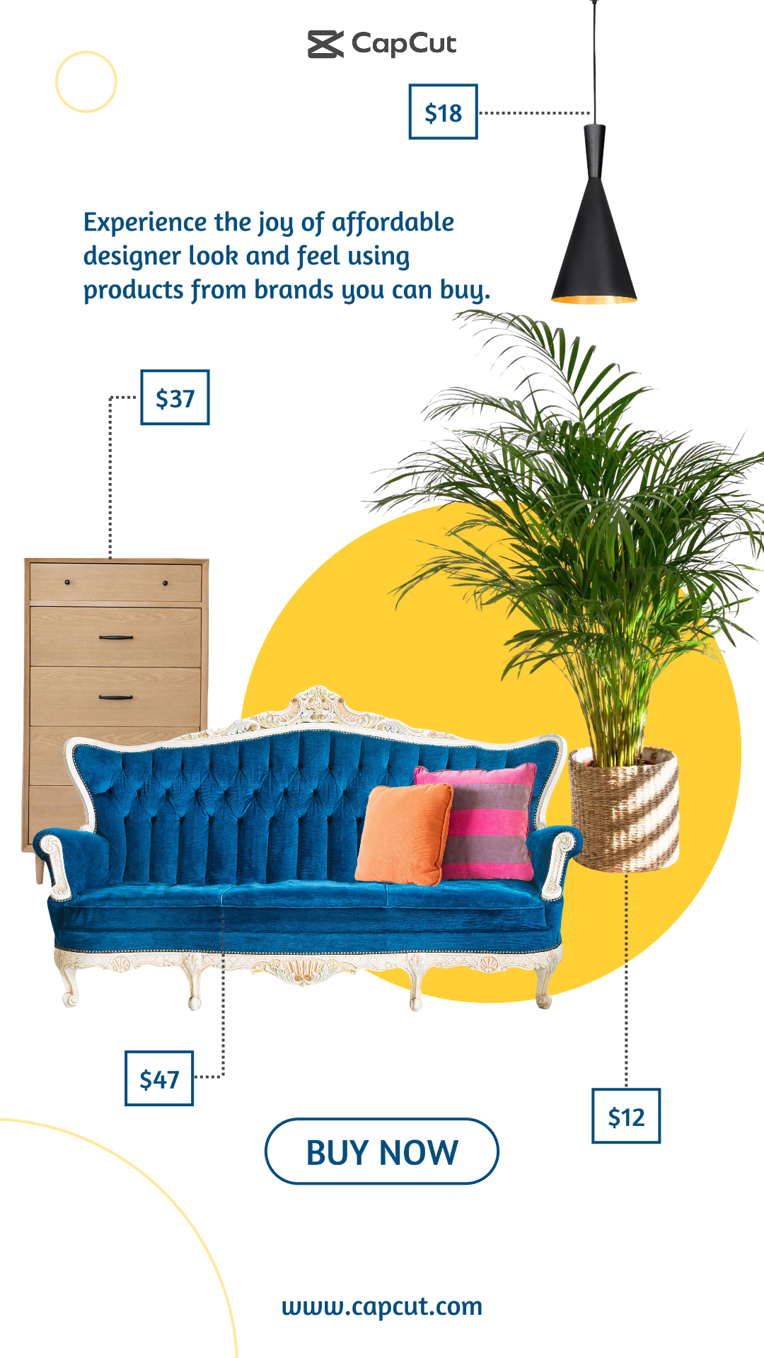 Hogar y accesorios Cartel de marketing de muebles Historia de Instagram