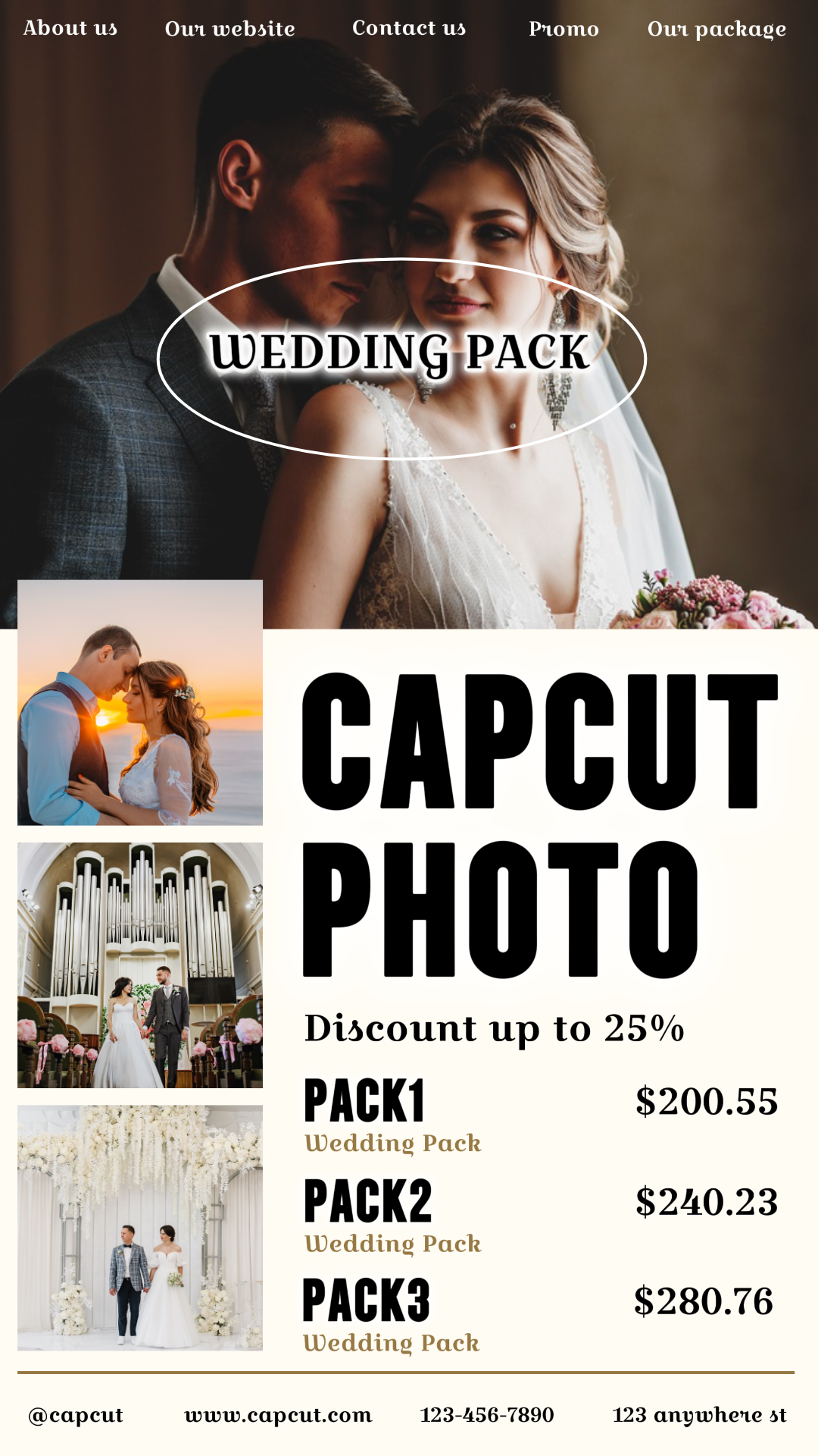 La vie sert la photographie Forfait de mariage Discount Instagram Stories 