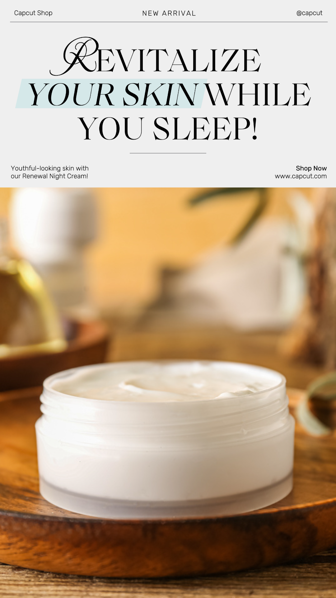 Beauty Care Marketing Poster Skincare New Arrival Instagram Story Minimalist