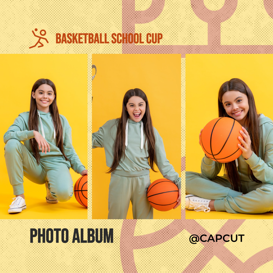 Colagem Minimalista Álbum de Fotos Pôster Criativo Instagram Post Amarelo Laranja