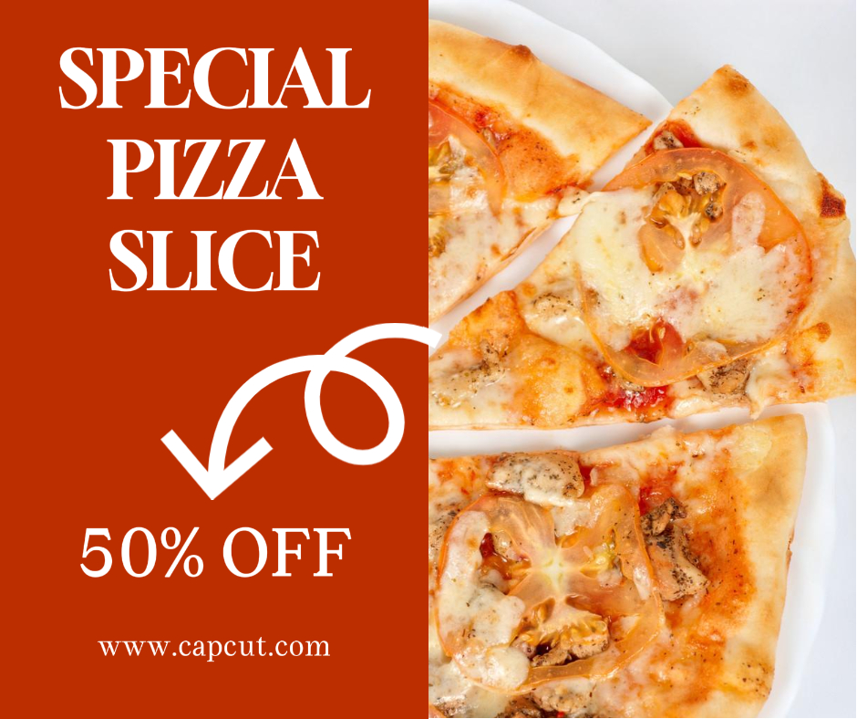 Pizza Slice Promo Especial Publicidade no Facebook