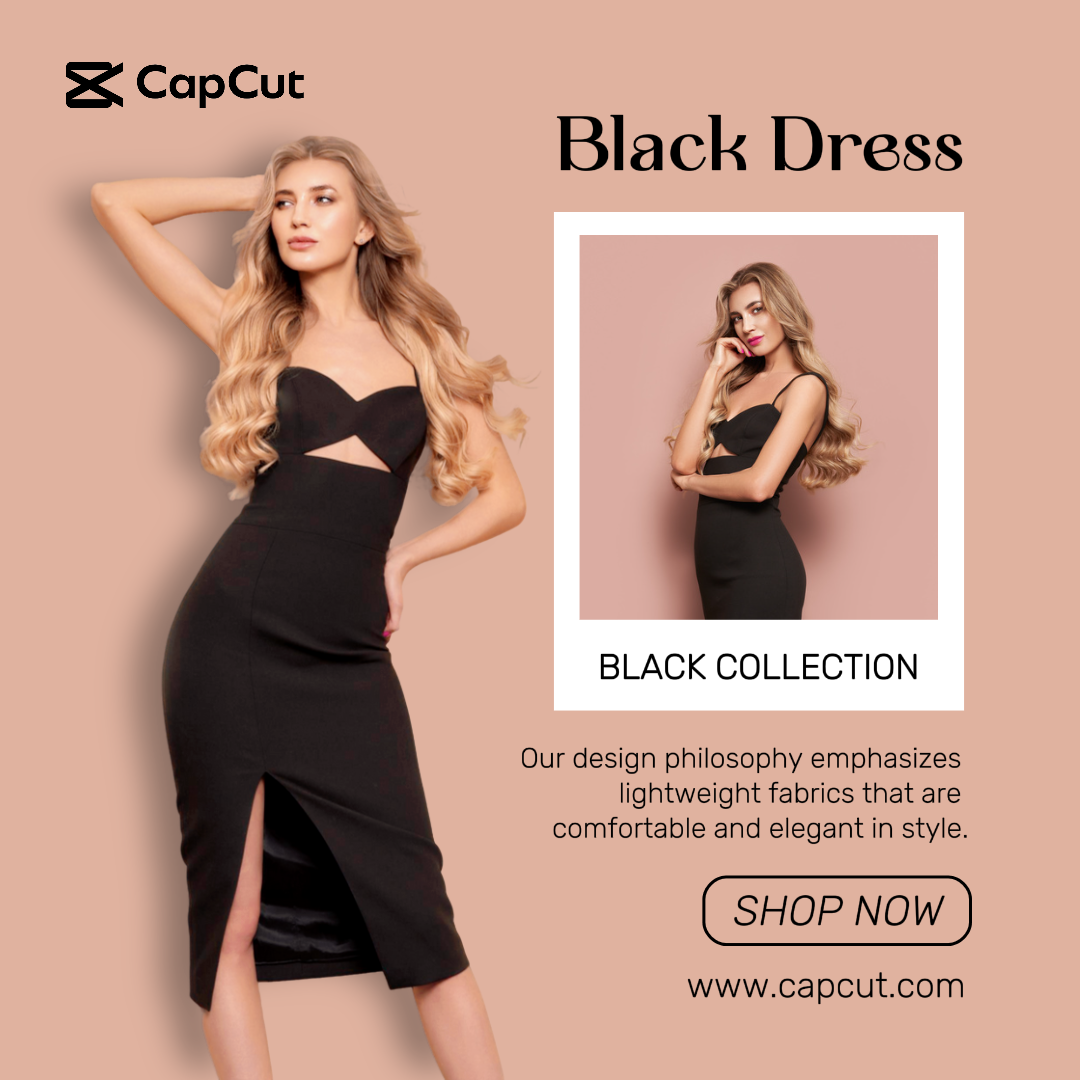 Colección De Ropa De Marketing Publico De Instagram - Vestido Negro