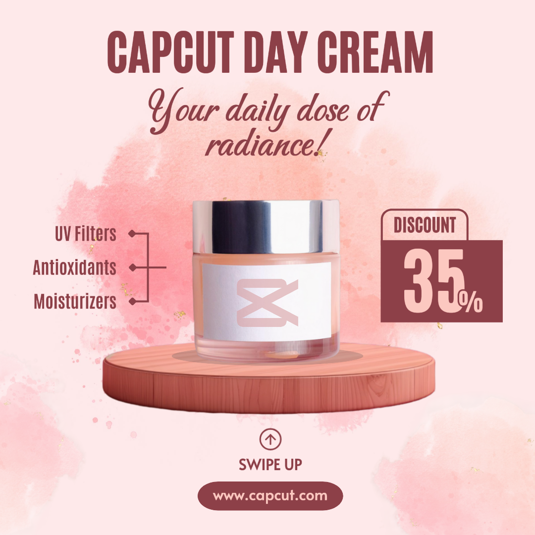 Beauty Care Marketing Day Cream Intagram Post Pink