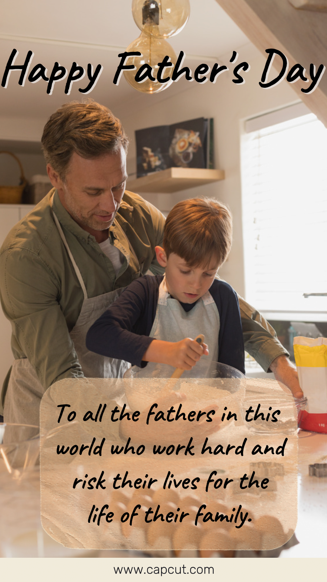 Father's day Marketing Poster Tiktok Beige