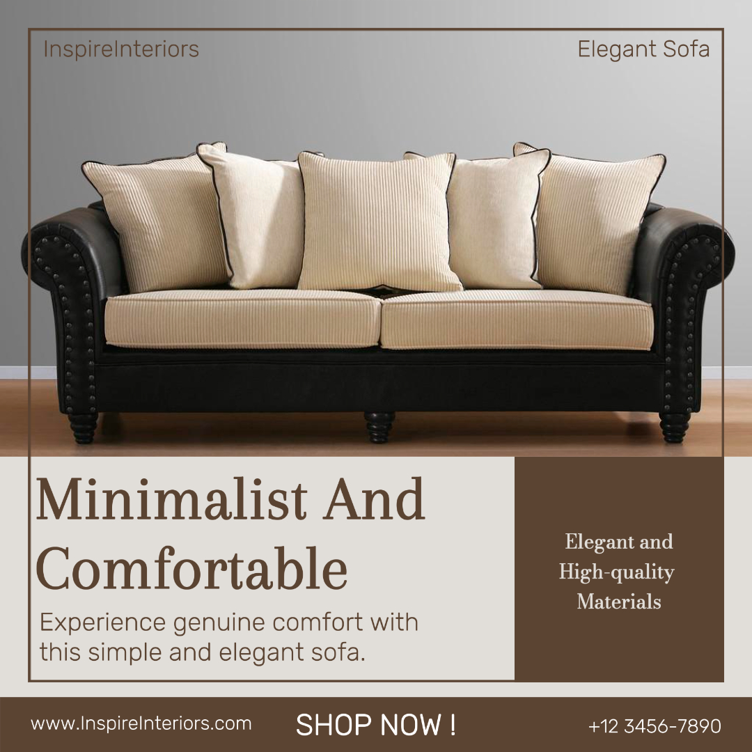 Exhibición de productos de muebles minimalistas y modernos