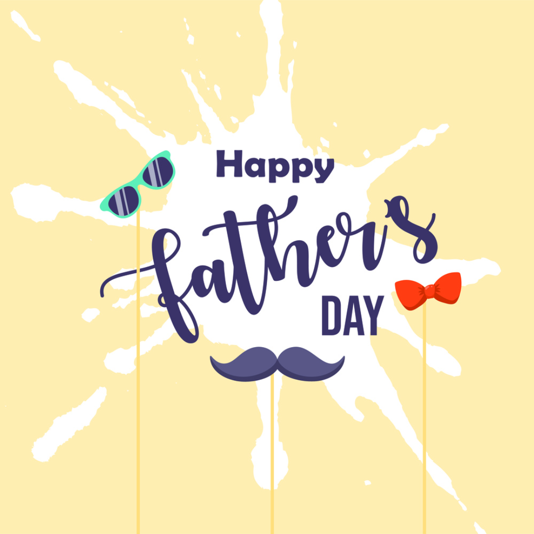 Pôster criativo do dia dos pais Instagram post amarelo e branco derramado 