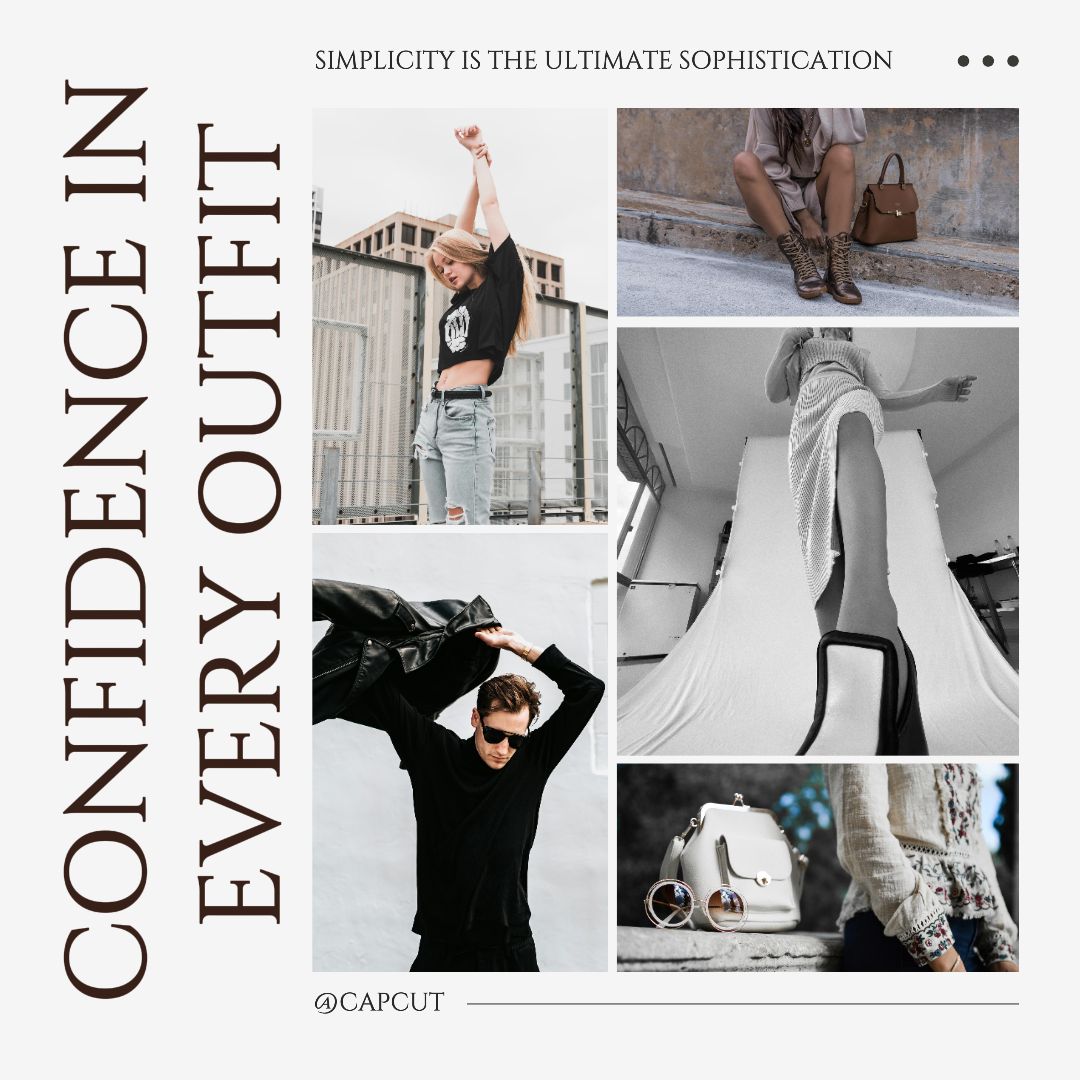 Minimalist Collage Marketing Poster Instagram Post Clothing and Shoes