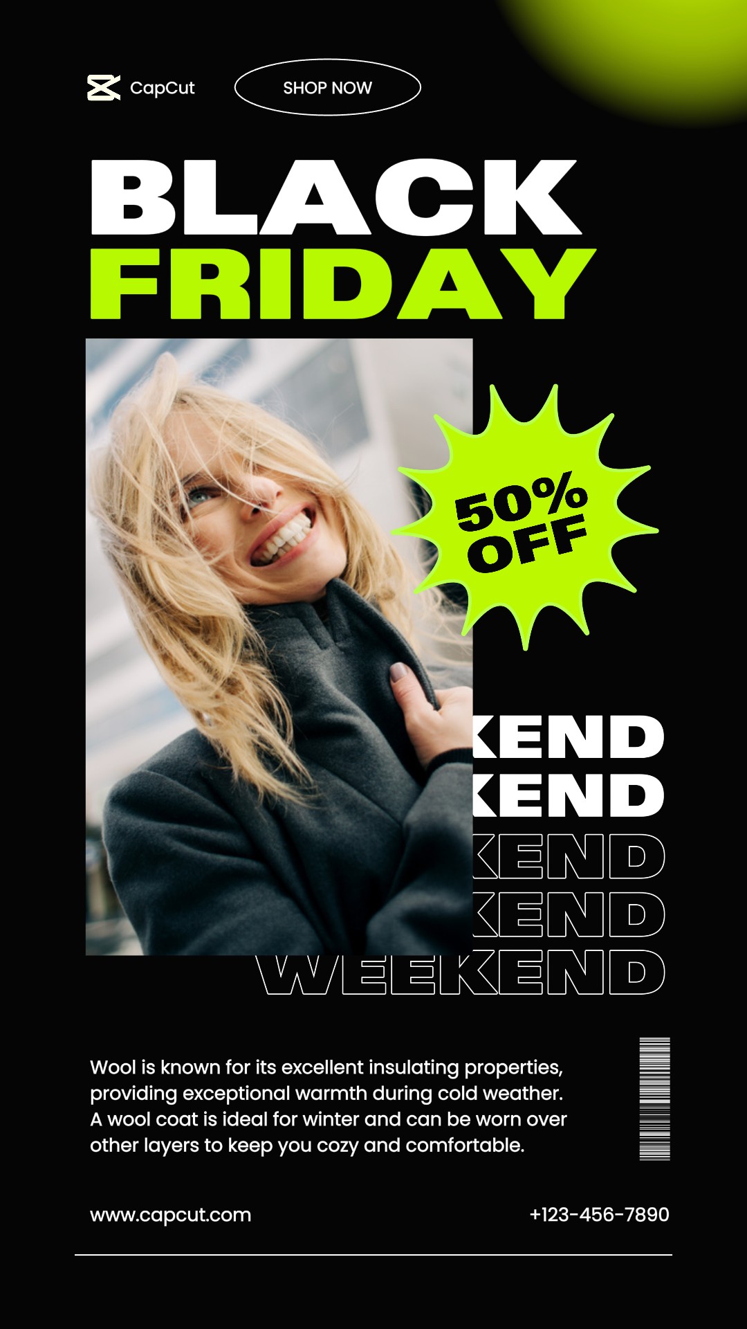 Black Friday Wochenendverkauf Tiktok Post
