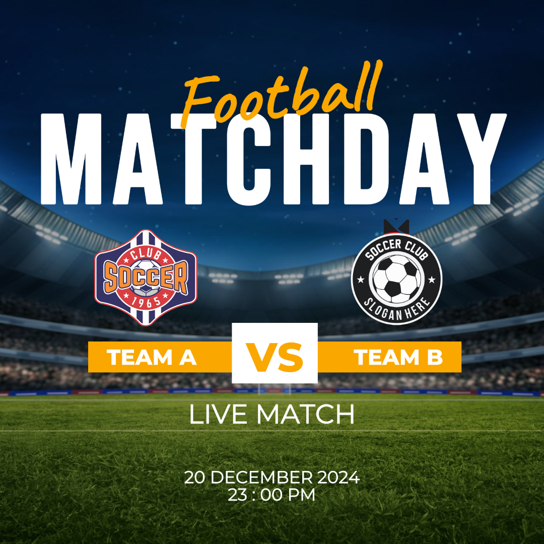 Sports and football matchday instagram post