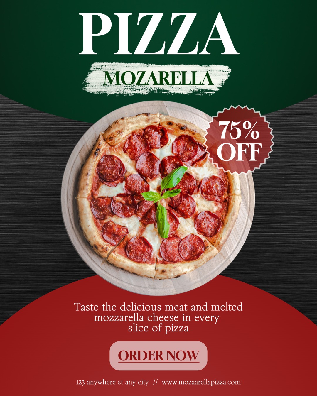 Food and Beverage Pizza Promotion for Instagram Portrait
