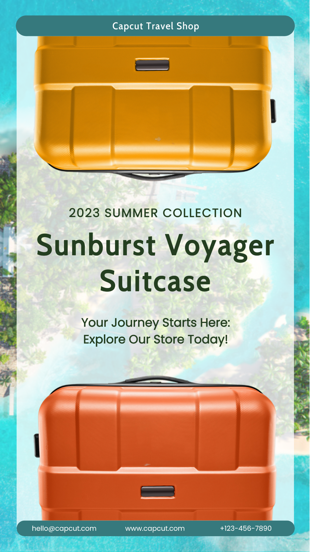 Fashion Travel Suitcase Product Display IG Story