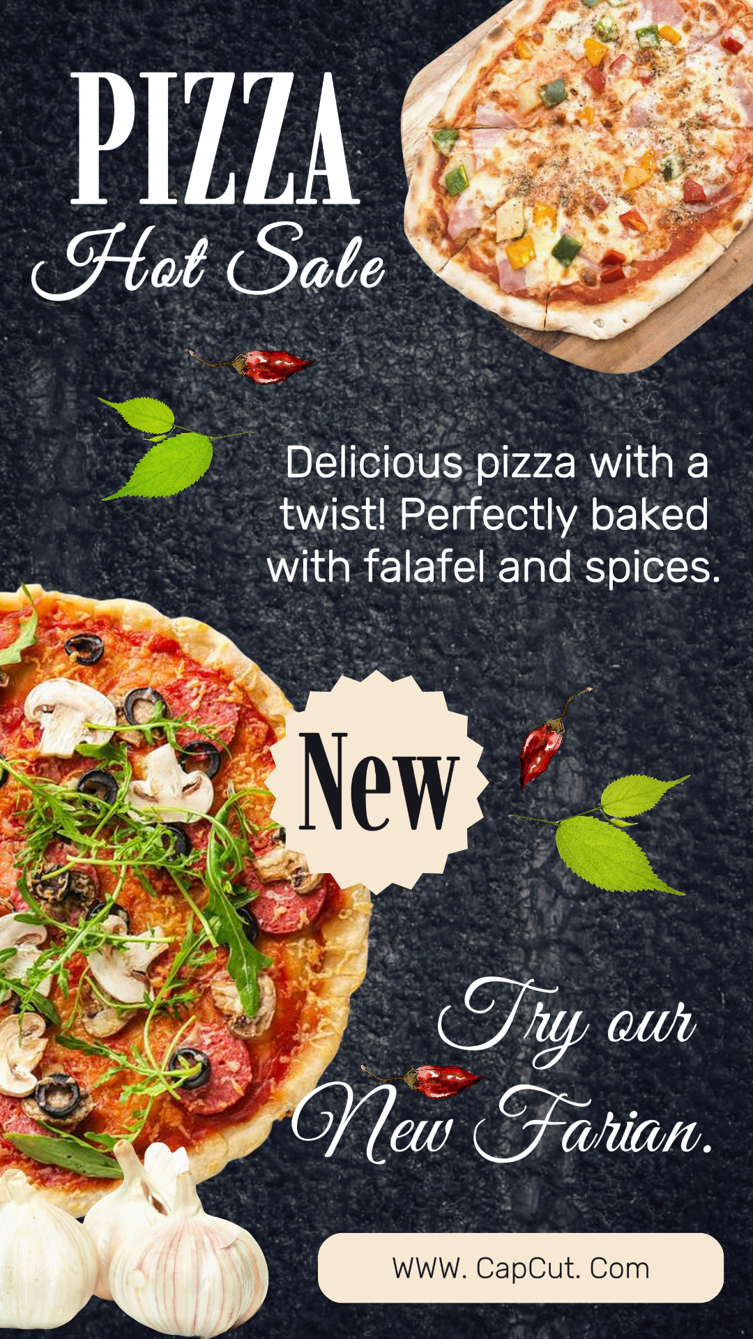 New Menu Pizza Instagram Story Balck