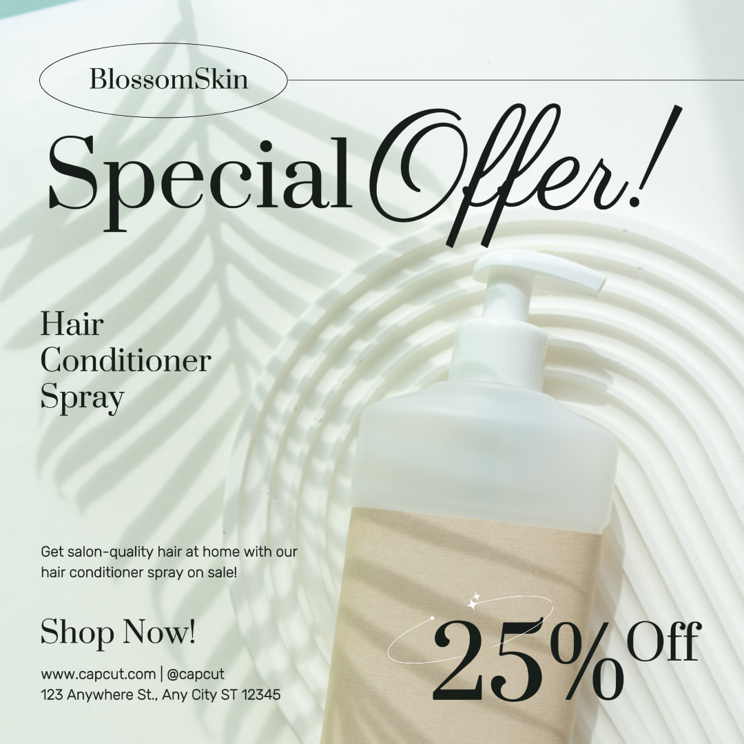 Beauty and Care Marketing Poster Promotion Instagram Post Minimalist