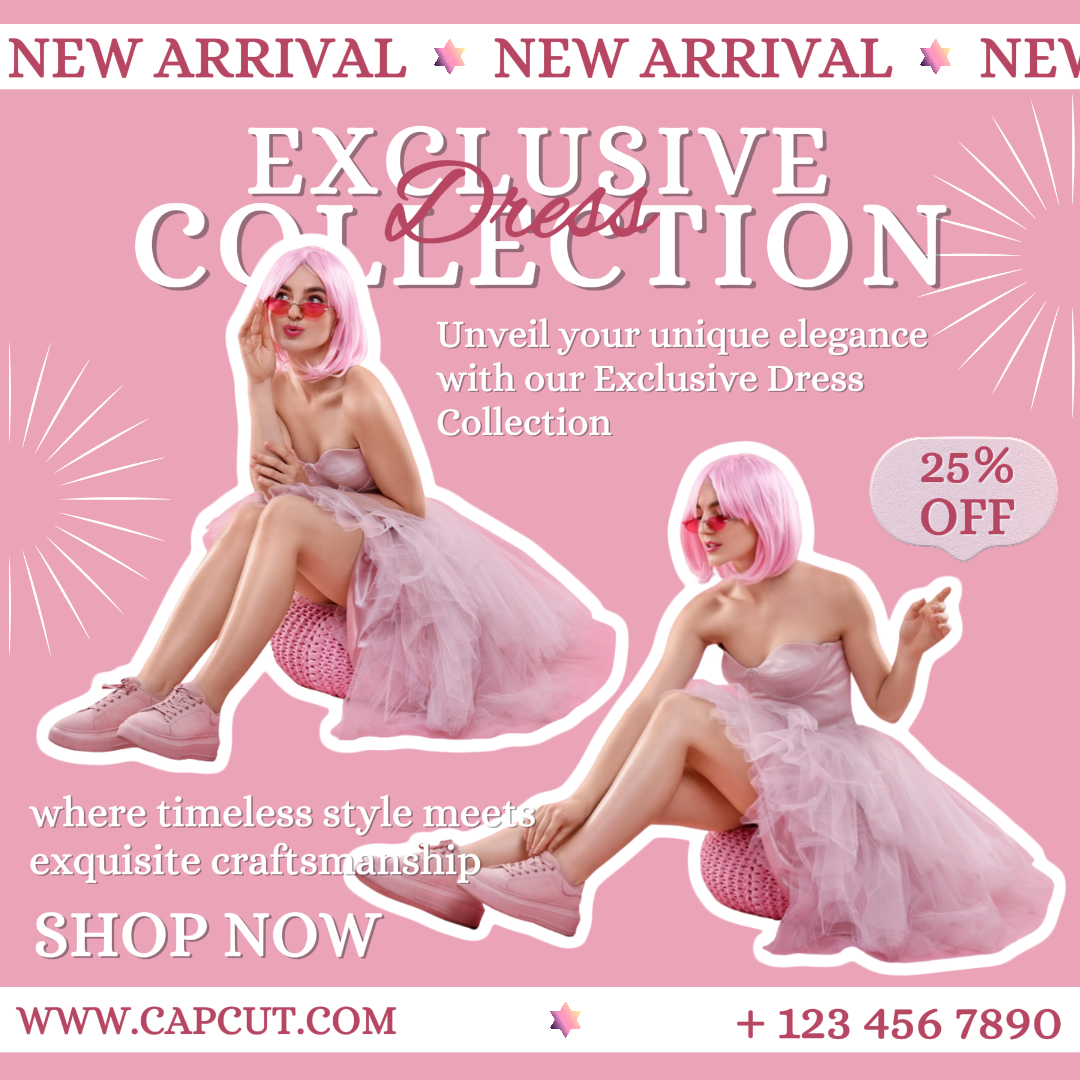 Tone on Tone Style - Marketing Poster Exclusive Dress Collection Instagram Post