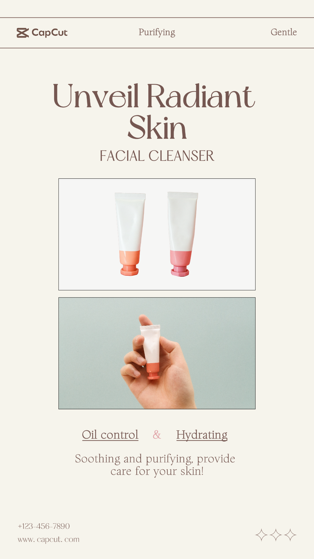 Personal care Cleansing gel Display Minimalist