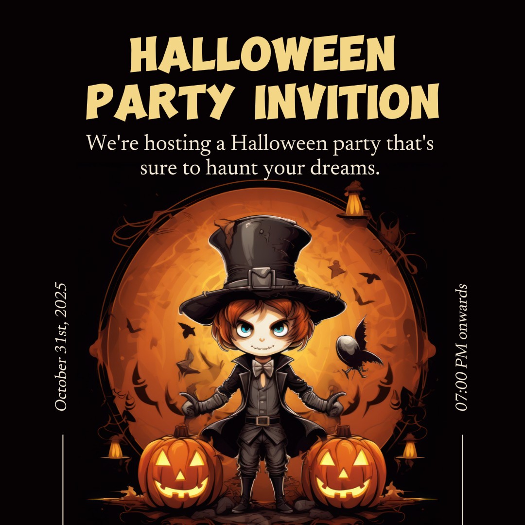 Halloween Party Invitation Instagram Post