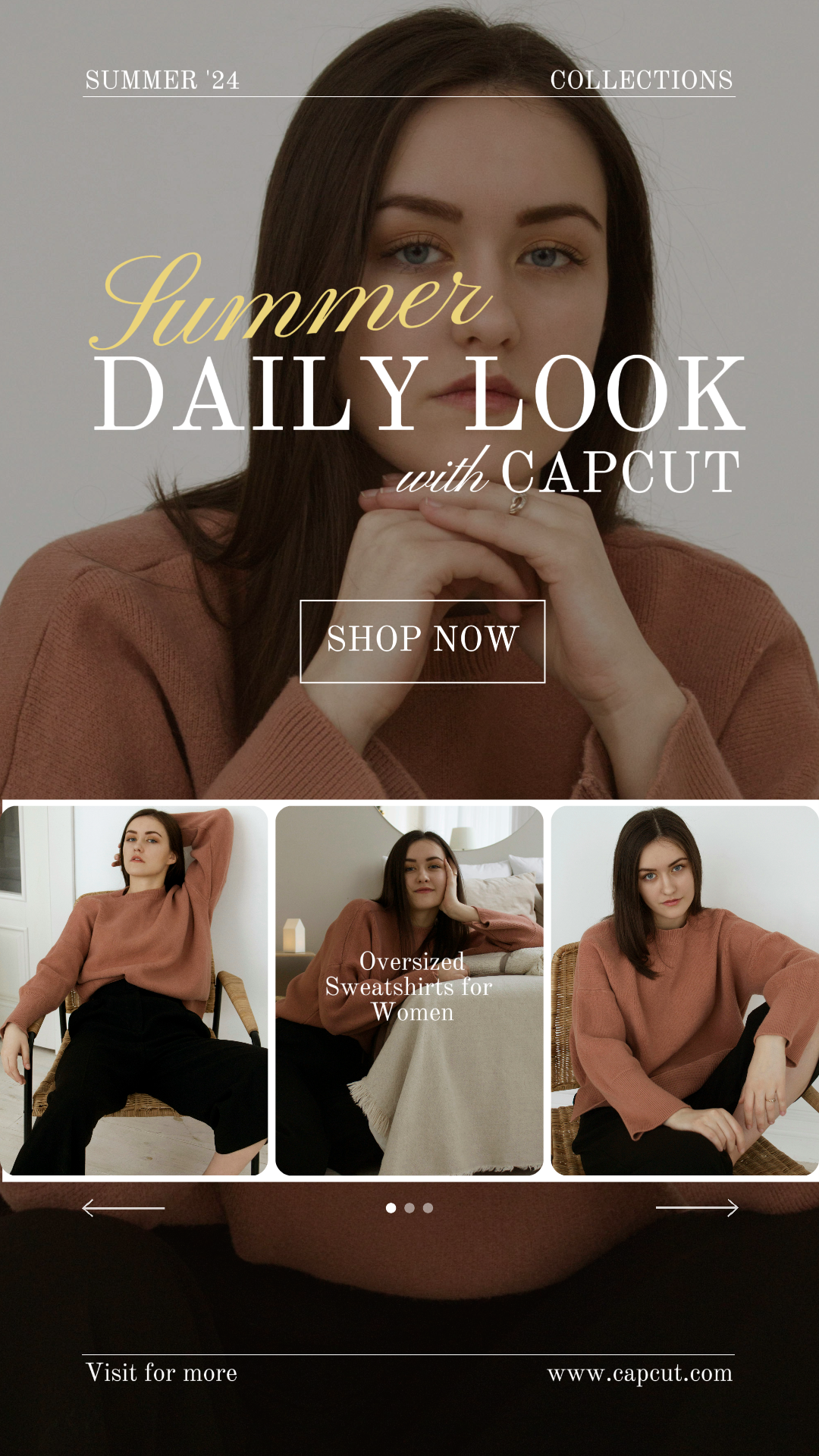 Cartel de marketing de ropa Look diario Estilo delicado