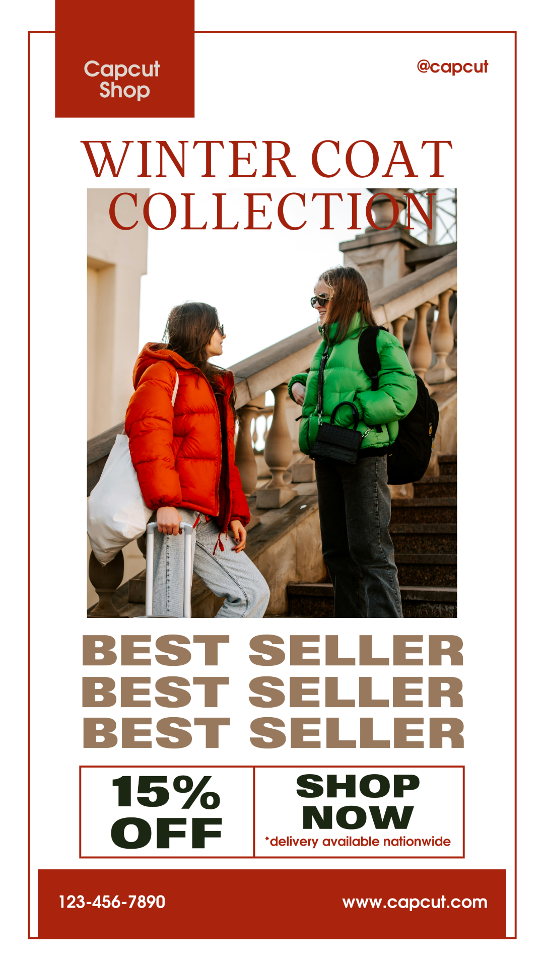 Fashion Industry Winter Coat Best Seller Promotion Instagarm Story