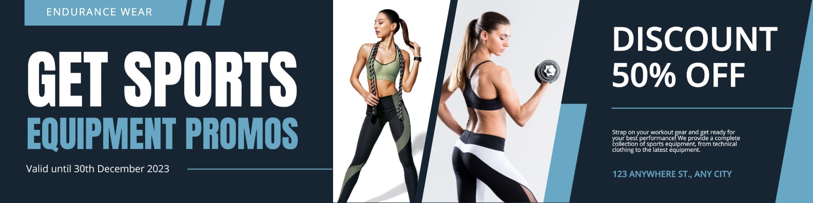 Spanduk LinkedIn Promosi Peralatan Olahraga