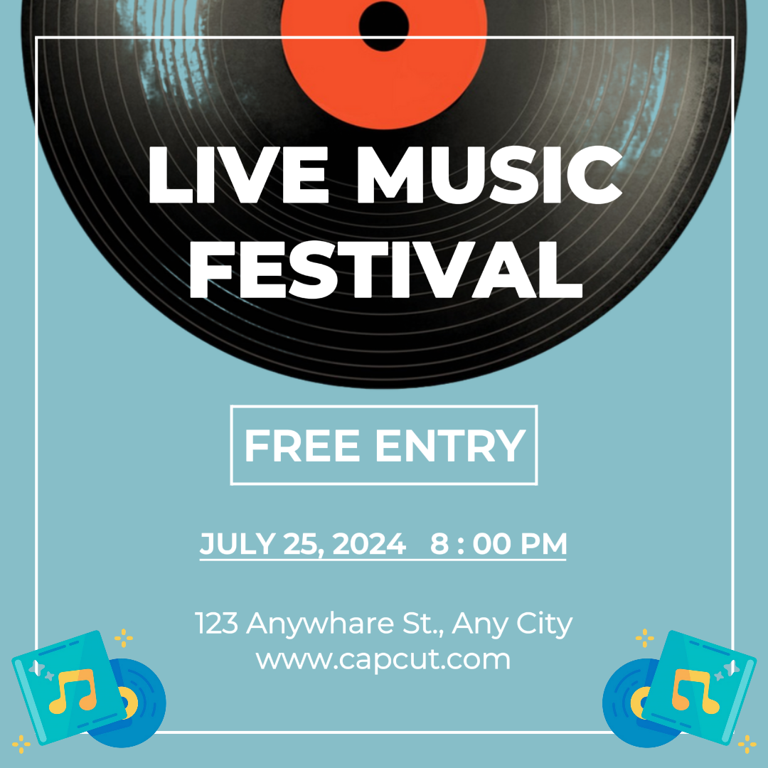  Divertissement festival de musique live instagram post sage green