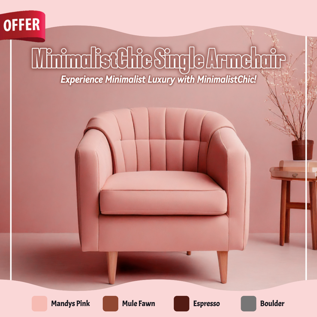 E-Commerce Household MinimalistChic Single Armchair Product Display