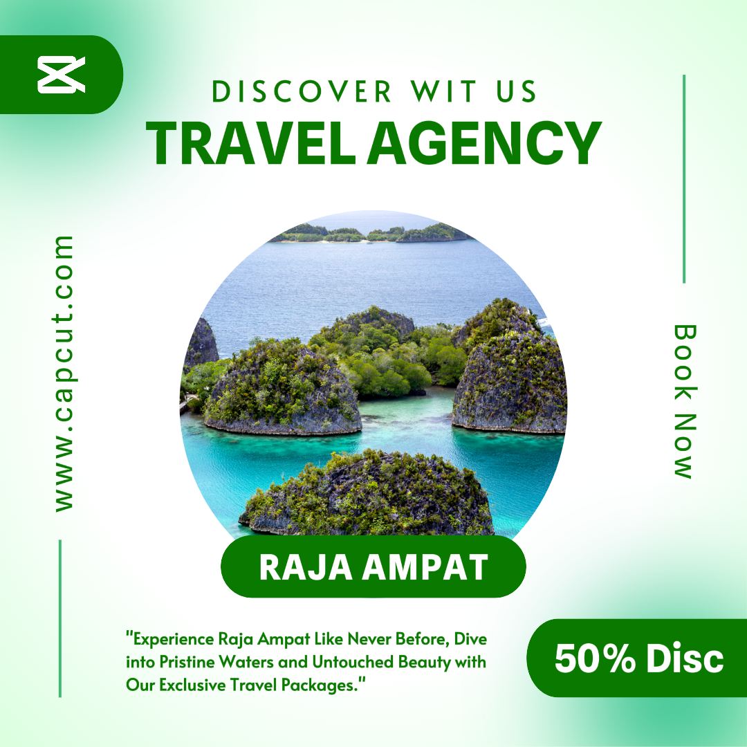 Travel Agency Raja Ampat Promo Instagram Post