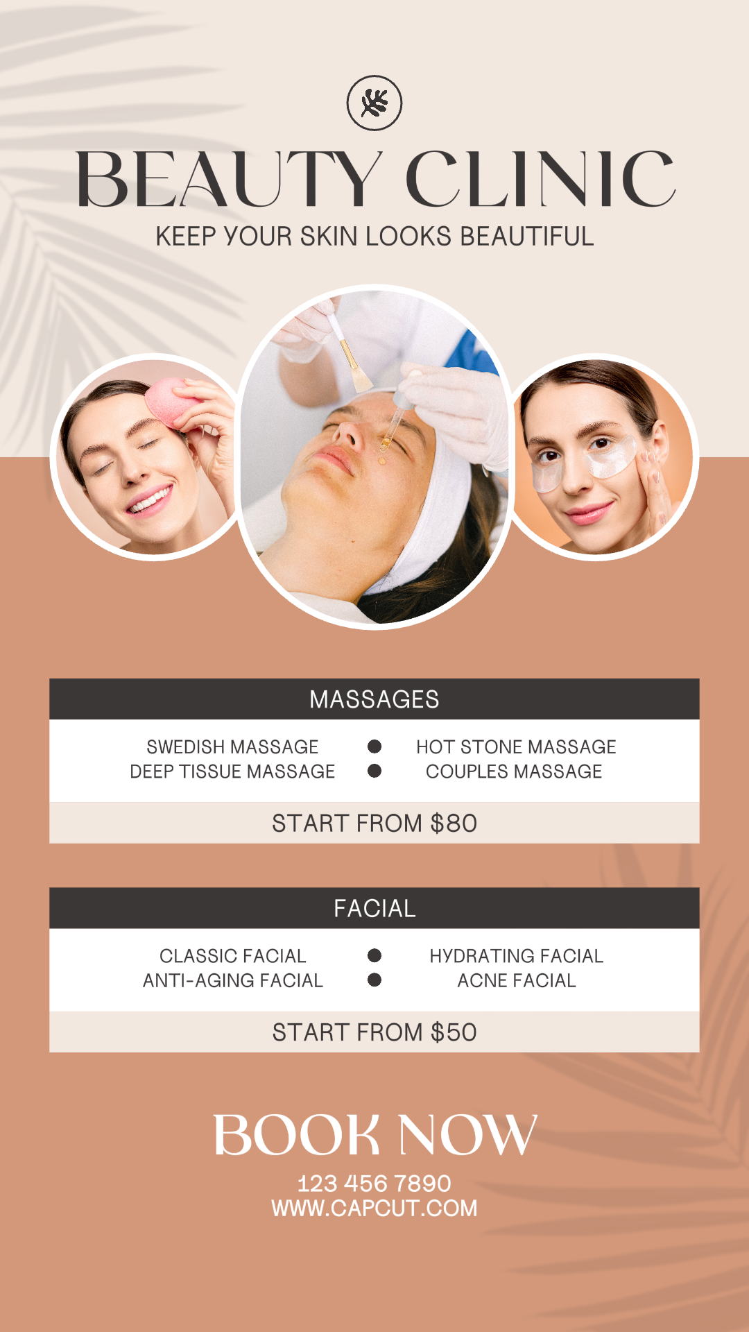 Modern Beige Beauty Spa Promotion Instagram Story