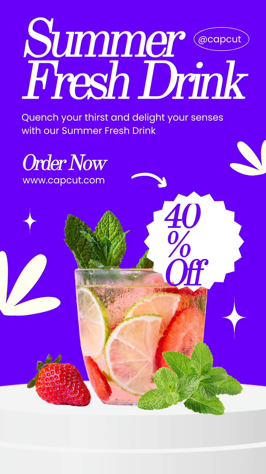 Poster Pemasaran Makanan dan Minuman Summer Fresh Sale Instagram Story