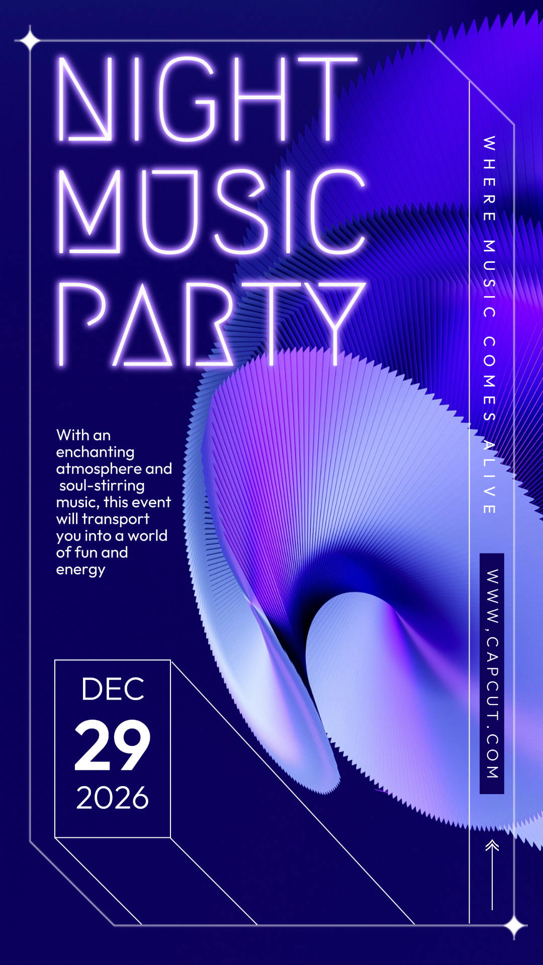 Entretenimiento noche música fiesta instagram historia gradiente