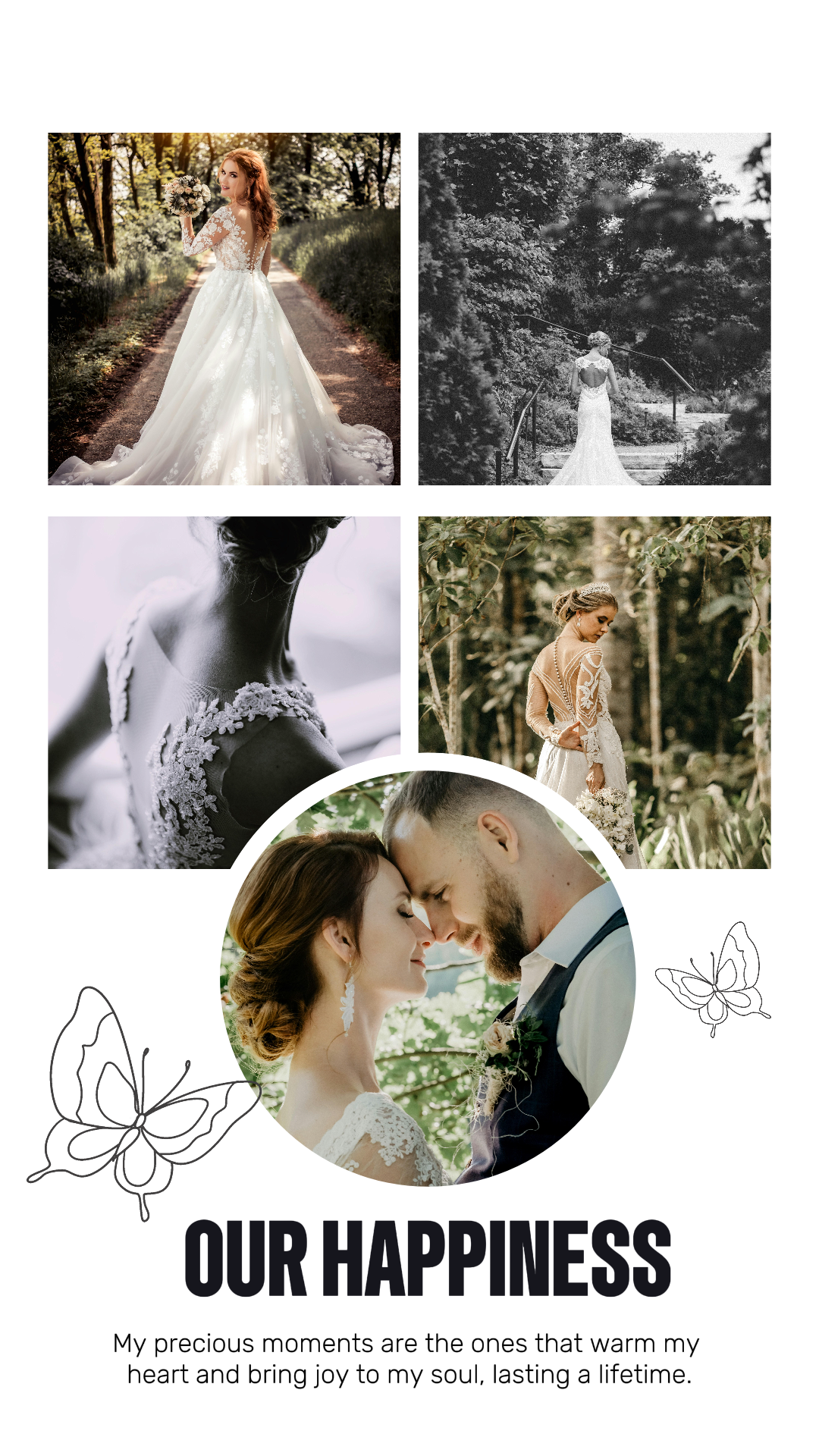 Affiche créative de collage minimaliste album photo personnel instagram blanc