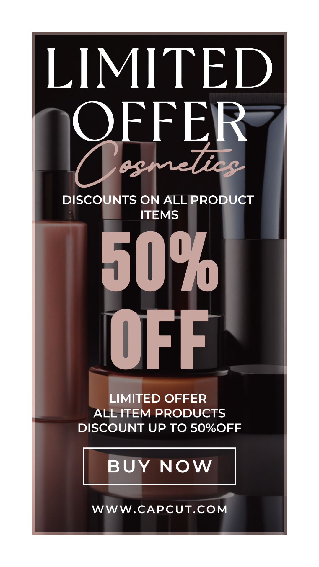 Promoção de cosméticos de oferta limitada
