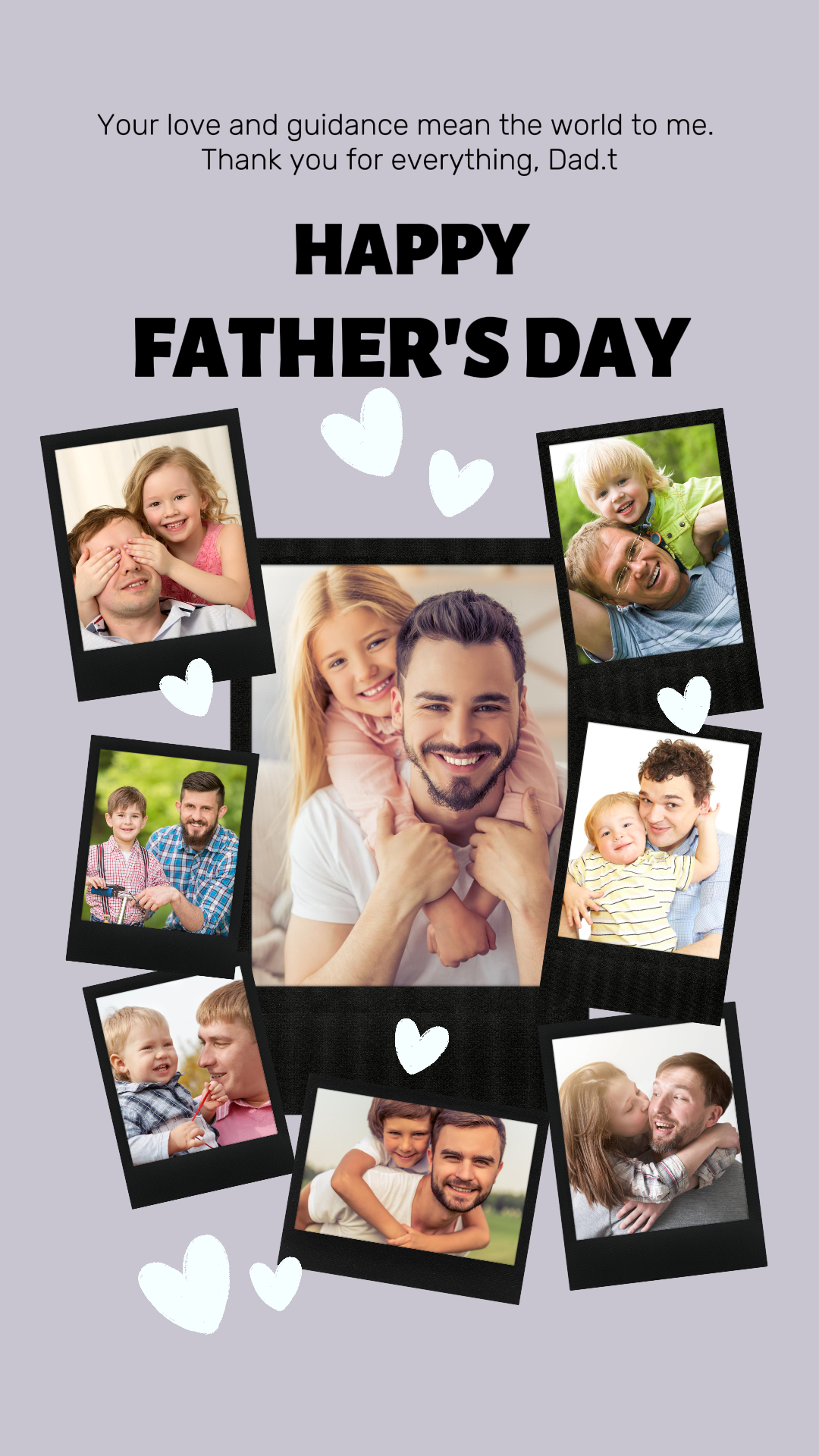 Póster Creativo del Día del Padre TikTok Happy Daddy