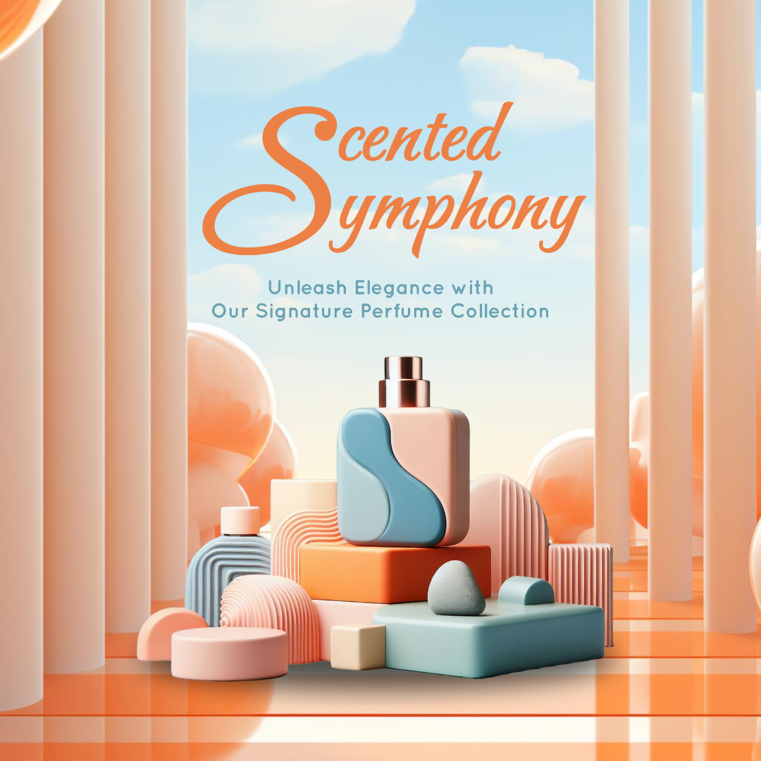 Perfume E-Commerce Product Display Orange Pastel