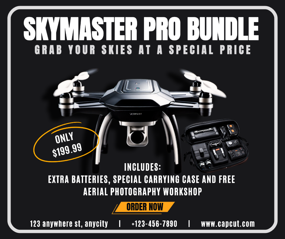 Marketing eletrônico cartaz-promoção drone facebook post