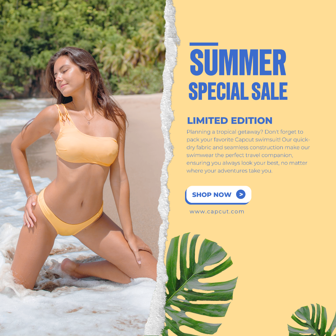 Moda Traje De Baño Venta De Verano Promoción Instagram Post Diseño Moderno