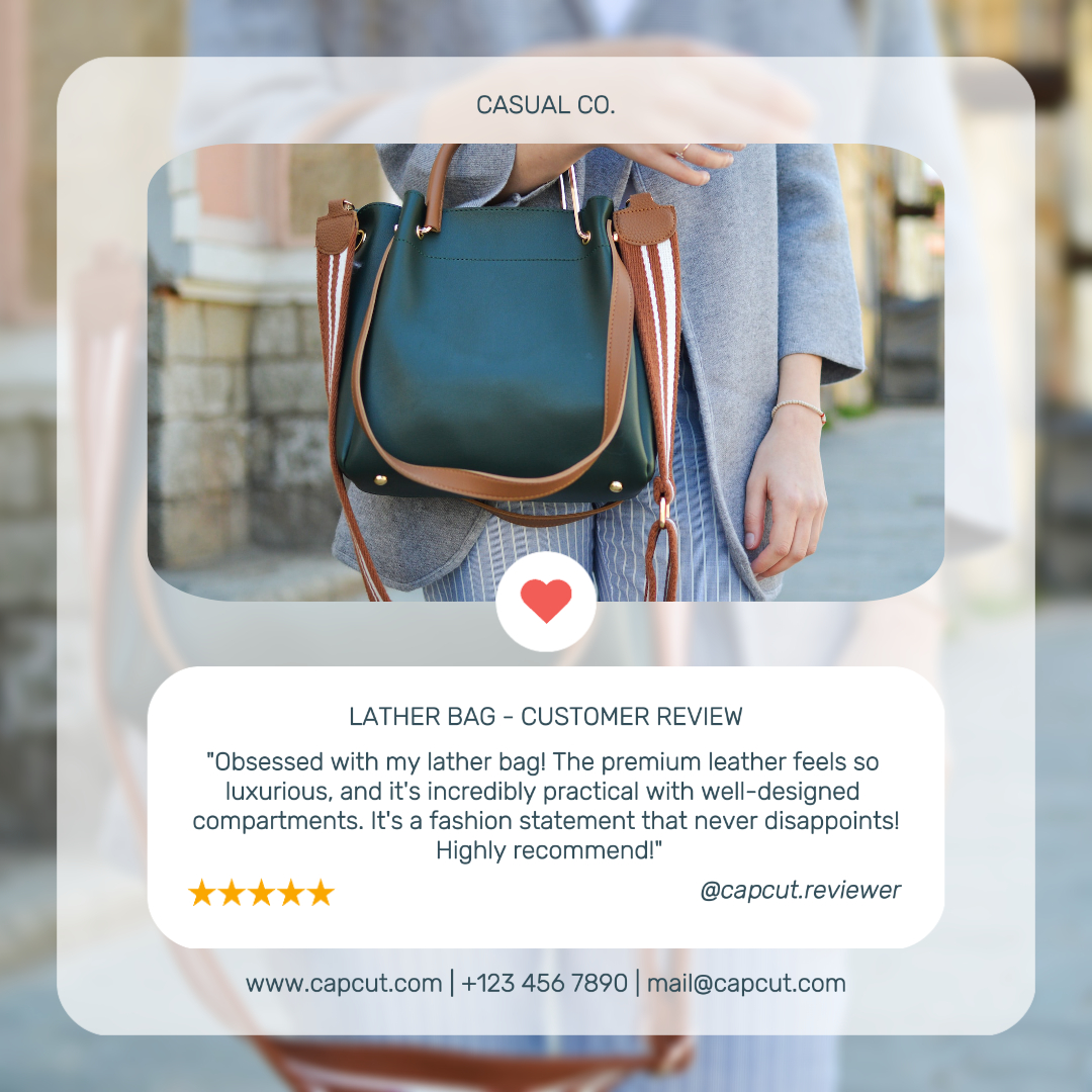 Revisión del cliente de la bolsa de espuma Publicación de Instagram