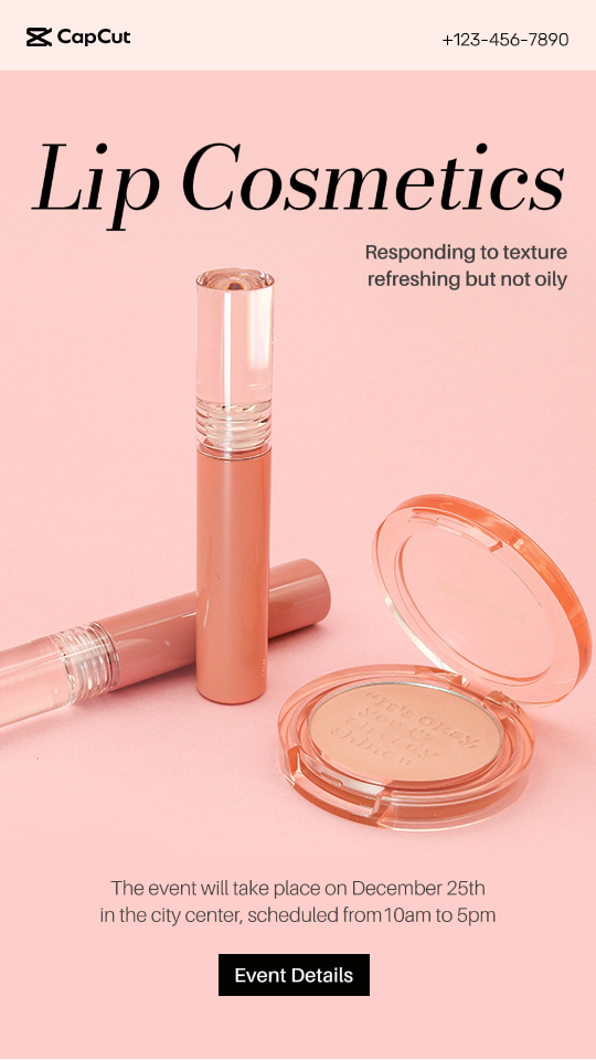 Maquillaje de belleza Promoción de sombras de ojos Simplicidad