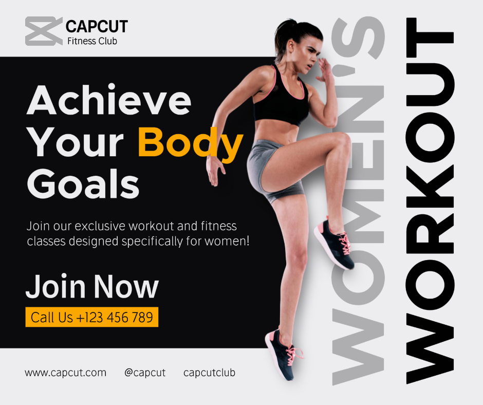 Póster de marketing de entrenamiento y fitness