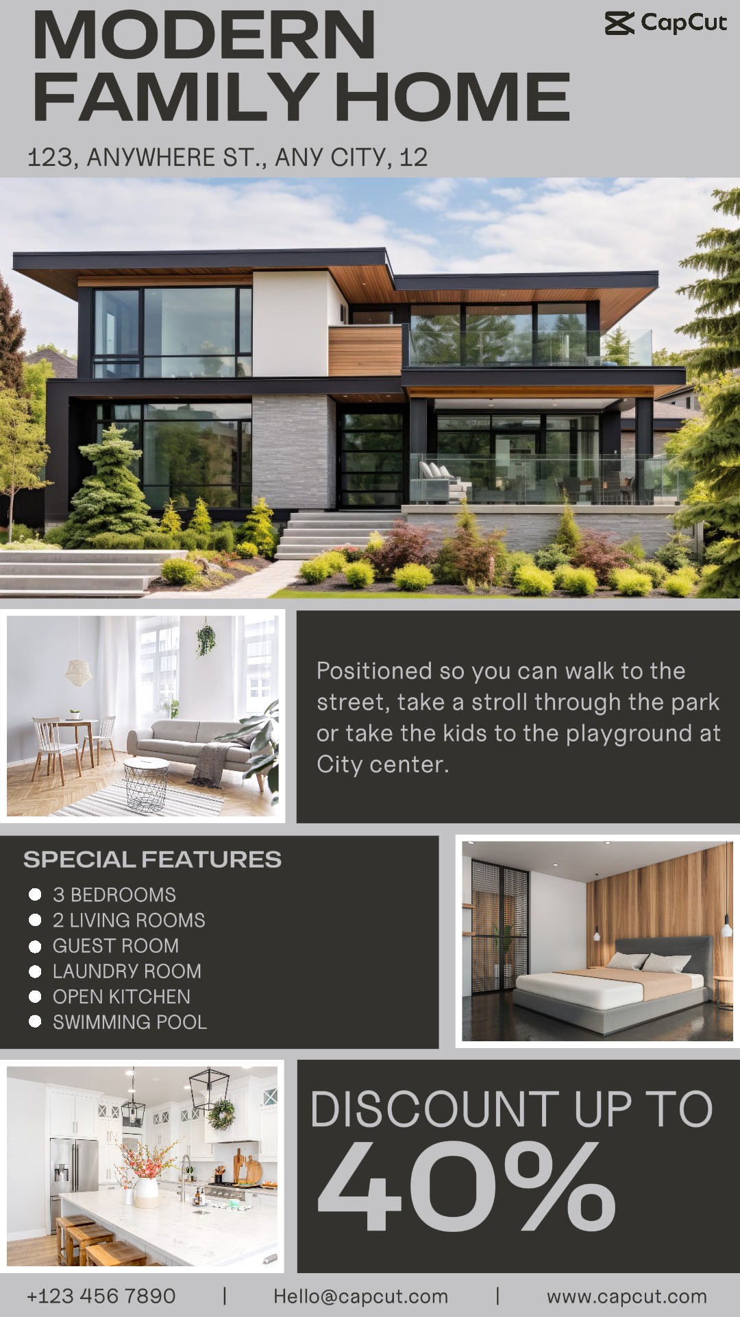 Imóveis promoção de vendas de casas familiares modernas