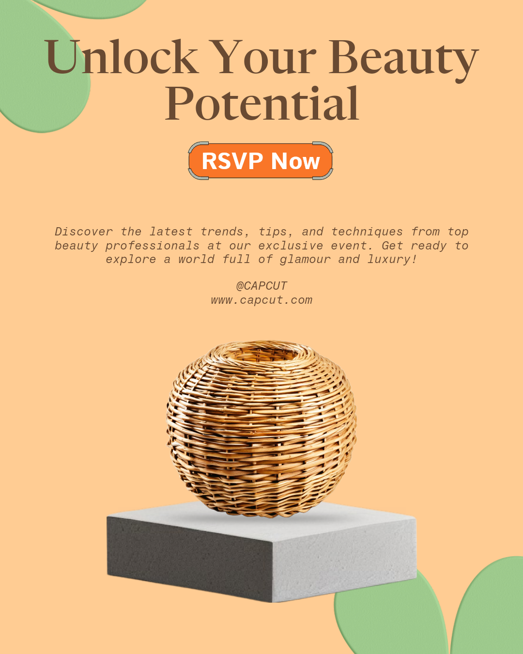 Invitación de belleza y cuidado personal