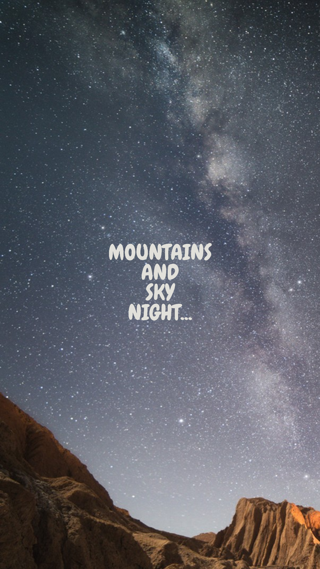 WALLPAPER MOUNTAINS CREATIVE POSTER SKY NIGHT