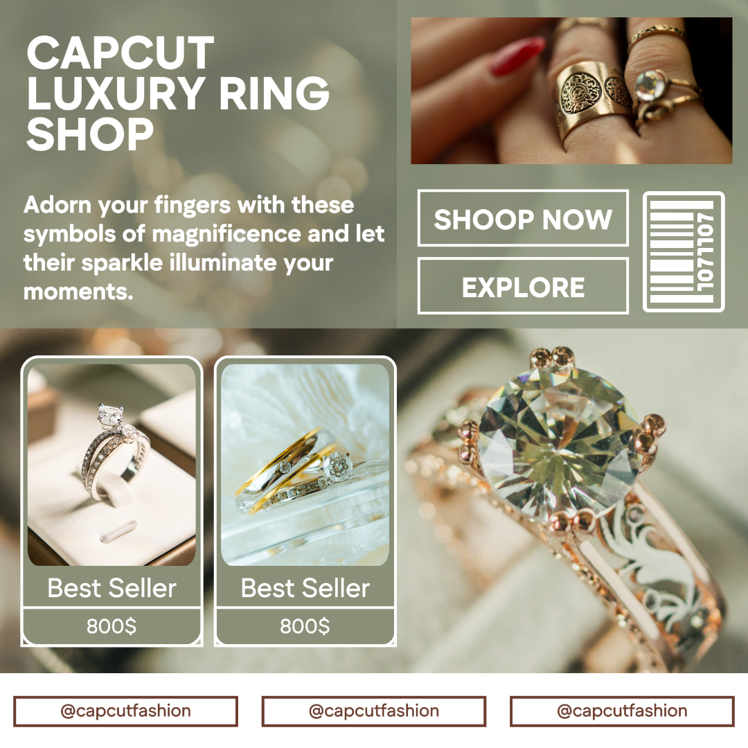 Conception de modèles de promotion commerciale de bagues de luxe pour femmes pour l'histoire Instagram