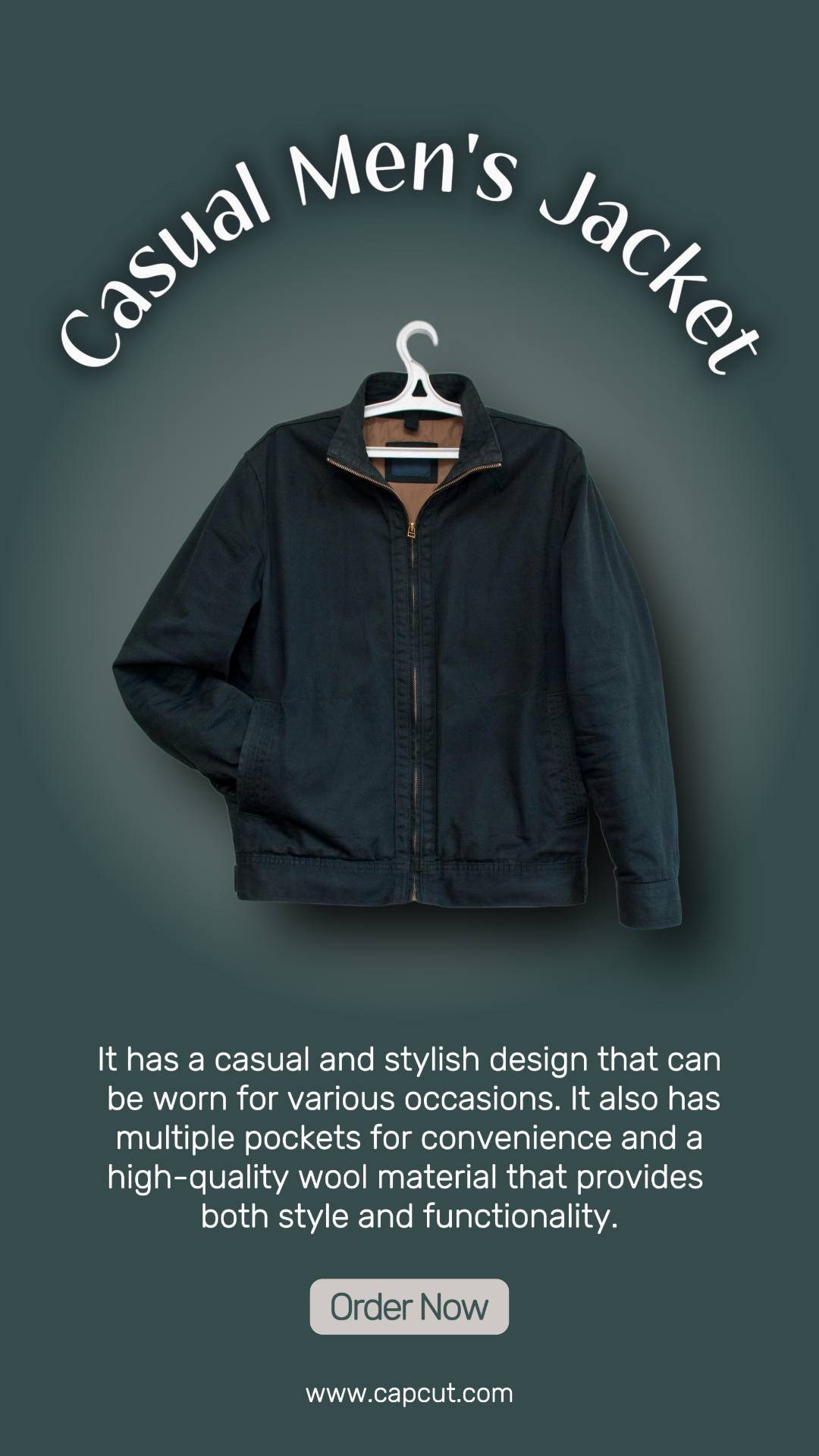 Fashion Casual Men's Jacket Instagram Story