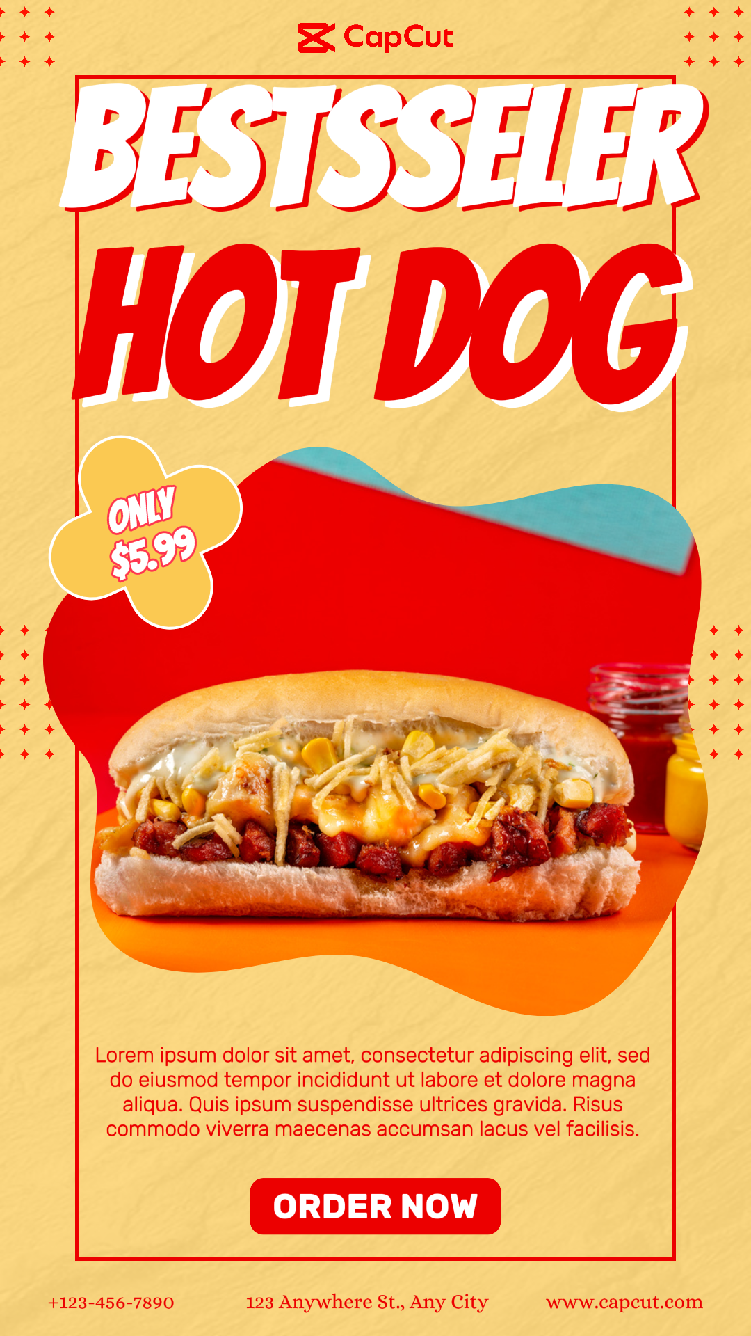 bestseller hot dog promotion instagram story