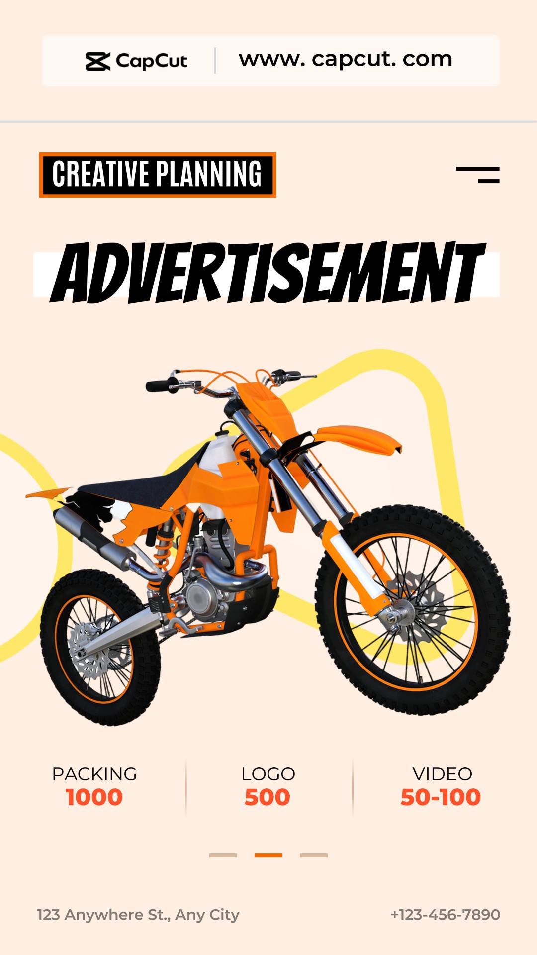 Instruções de Anúncio de Negócios Minimalista