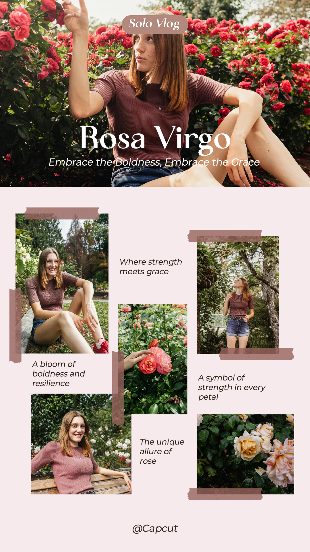 Thumbnail do TikTok - Poster de Marketing Rosa Virgo Solo Vlog Capa do Vídeo