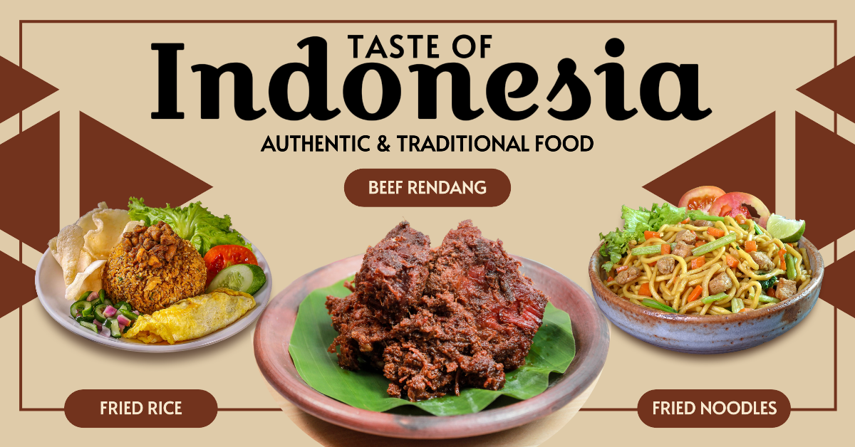 Anuncios de Facebook Promoción de alimentos Auténtica comida indonesia