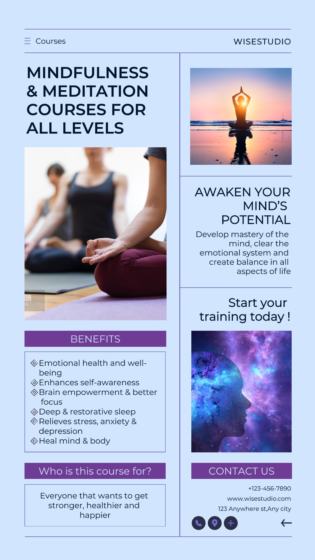 Serviços de treinamento em educação e meditação Tiktok