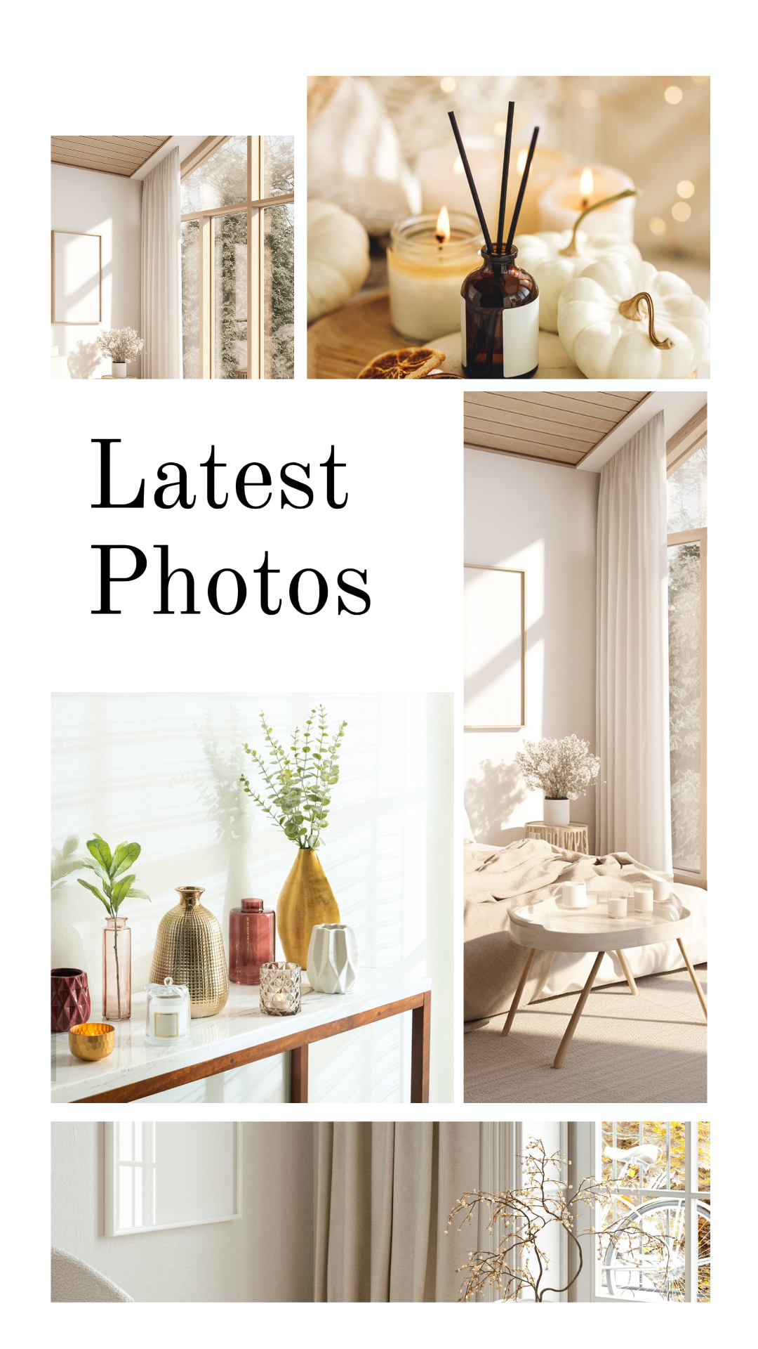 Affiche créative de collage minimaliste album photo personnel tiktok blanc